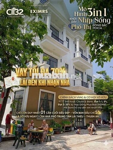 Nhà phố KDC Nguyễn Văn Tiết trung tâm Lái Thiêu TT trước 5% sở hữu