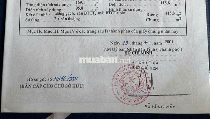 Bán siêu phẩm Văn Chung khu vực trung tâm Quận Tân Bình.