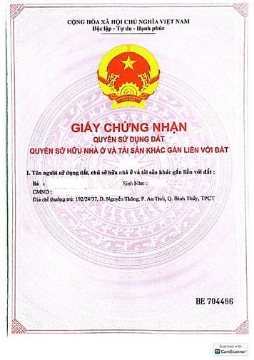 Nhà đã hoàn công hẻm 192 đất full thổ cư
