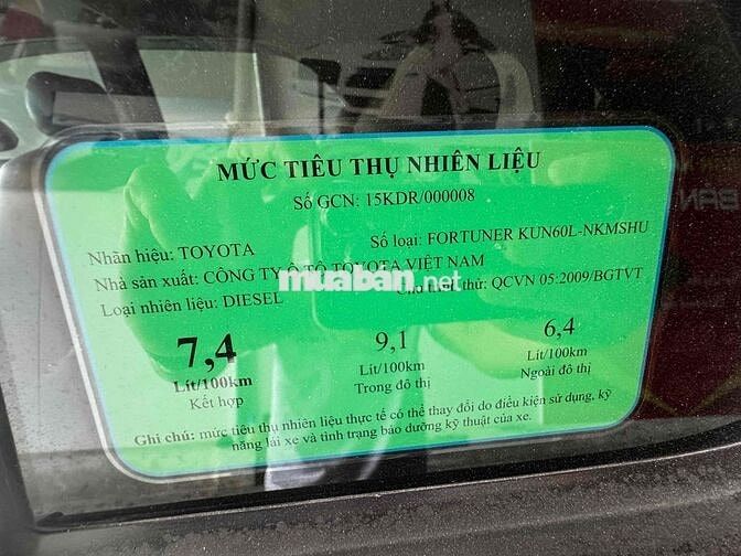 Toyota Fortuner 2016 Đen số sàn. máy dầu