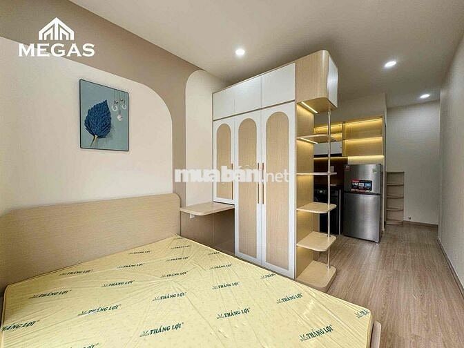Cho thuê căn hộ studio + ban công rộng 40m2 Full nội thất cao cấp