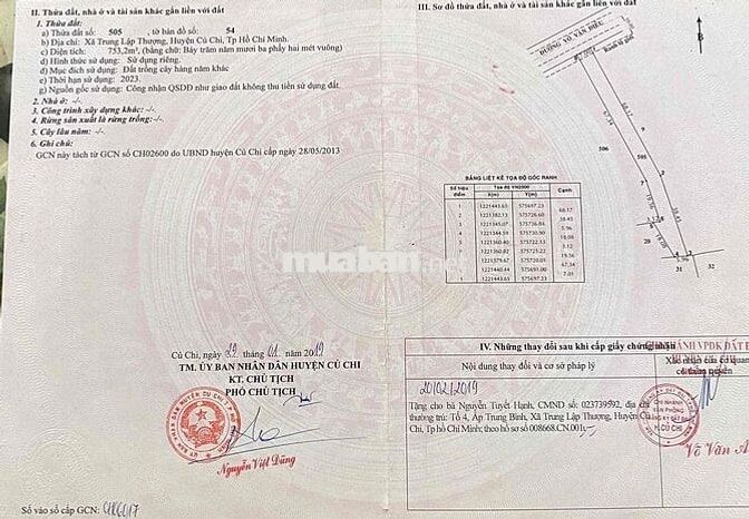 Bán Đất Mặt Tiền Đường Nhựa Võ Văn Điều Xã Trung Lập Thượng