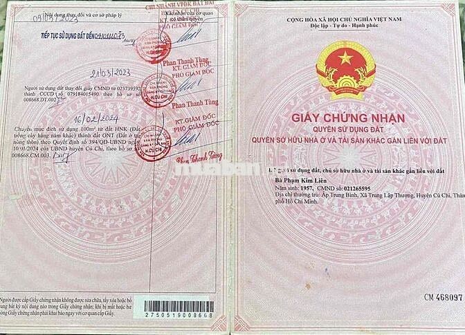 Bán Đất Mặt Tiền Đường Nhựa Võ Văn Điều Xã Trung Lập Thượng