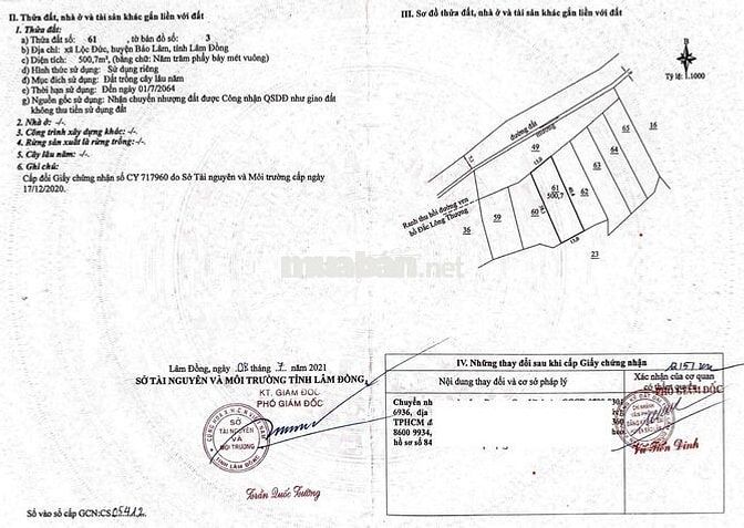 Chính chủ ngộp cần bán đất view hồ Bảo Lộc