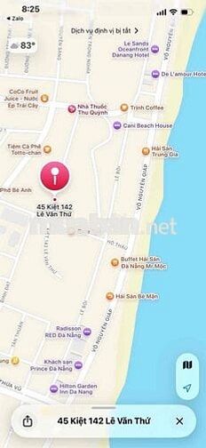Bán lô đất 64m kiệt oto Lê Văn Thứ, sát biển Võ Nguyên Giáp