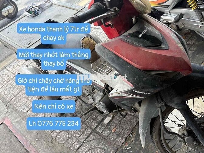 Xe máy ba bánh Honda Đỏ bạc