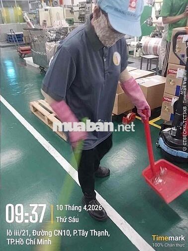 tuyển nhân viên tạp vụ khu công nghiệp tân bình