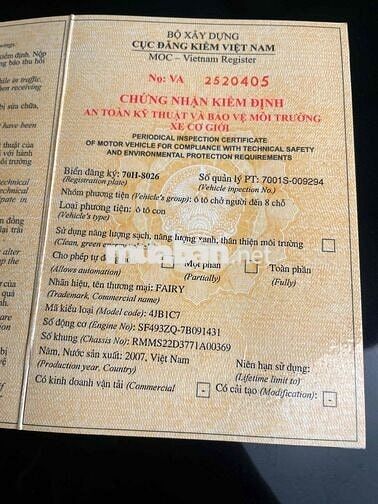 Fairy 7 chỗ máy dầu, máy isuzu đẳng cấp luôn