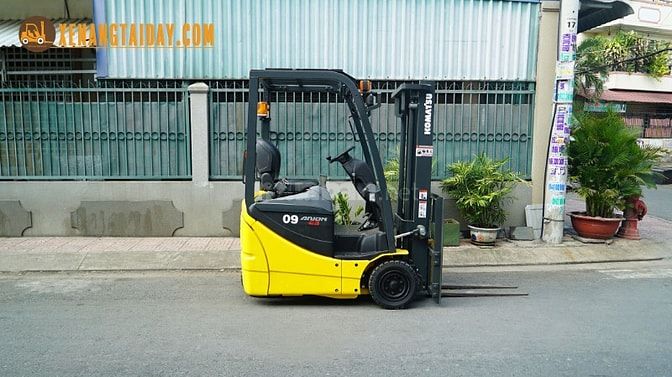 Xe nâng điện ngồi 900kg khung 3m cơ bản