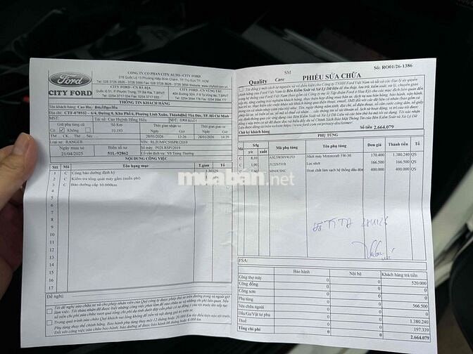 Ford Ranger XLS 2025 1 cầu AT 13.000km