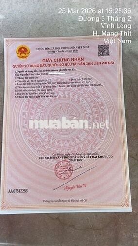 Chính chủ cần bán 1.859m2 có sẵn 300m2 thổ cư ngang 57m, giá 1.3 tỷ
