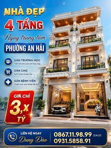 Cần bán căn 4 tầng ngay Viện Tiệp 2,Bach Mai, An Hải, Hp