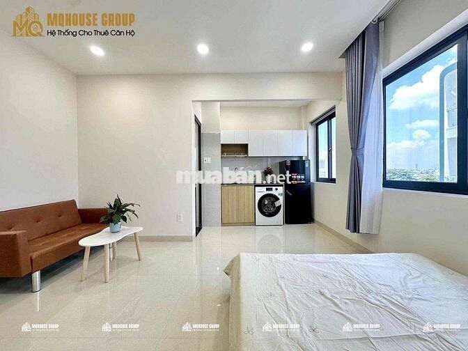 CĂN HỘ BAN CÔNG MỚI 100% , ĐẦY ĐỦ NỘI THẤT , NGAY NGÃ TƯ BỐN XÃ