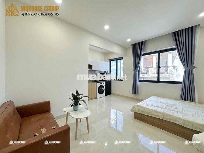 CĂN HỘ BAN CÔNG MỚI 100% , ĐẦY ĐỦ NỘI THẤT , NGAY NGÃ TƯ BỐN XÃ
