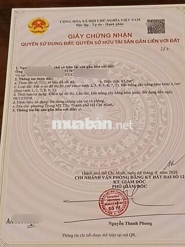 Đất mặt tiền Huỳnh Thị Hai. Gần đường Nguyễn Ảnh Thủ. Vị trí đẹp 