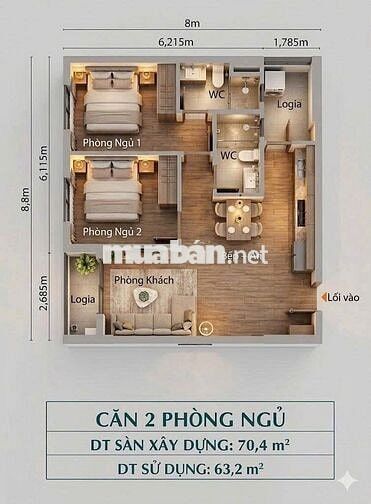 Chỉ 200tr sở hữu ngay căn hộ 70m2 tại Biên Hoà
