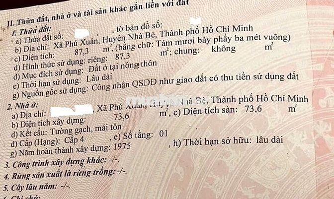 Phú Xuân- Giá 3,2 tỷ- HXH - SHR-Nhà 87,3M2 [4,4x20]- Sát CV Bờ Sông