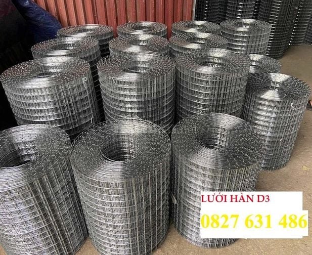 Lưới thép hàn mạ kẽm D1 10x10, Lưới hàn chập d2, Lưới chắn chuột