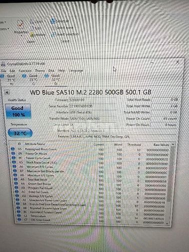 Ssd m2 2280 wd blue 500gb mới 100%
