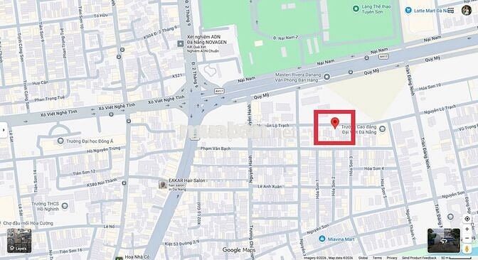 Đất thổ cư 100m² vuông vức, Trung tâm TP - Hòa Cường, đối diện Masteri