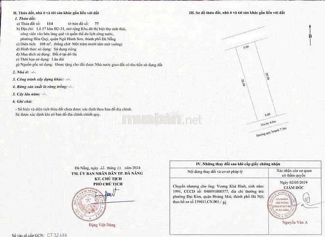Chính chủ - Lô góc Trung hoà 1 đường 7m5 sát Villa Võ Chí Công, 16 ty