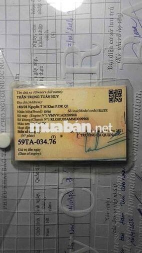 BÁN SYM ELITE50 CHÍNH CHỦ Đ2021