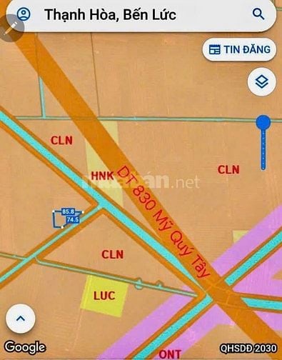 500m2 tại tỉnh lộ 816, xã Thạnh Hòa, huyện Bến Lức, 395 Triệu Trọn Sổ