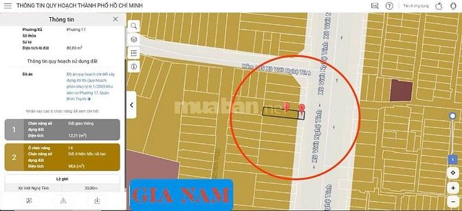 BÁN NHÀ MẶT TIỀN : 187 XÔ VIẾT NGHỆ TĨNH - P. 17 - Q. BÌNH THẠNH - HCM