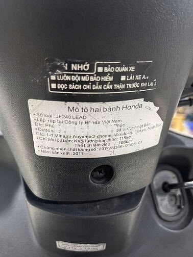 BÁN XE HONDA LAED 110 DATE 2011  BS 59 