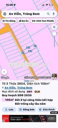 ẤP 3 an viễn, ngay trung tâm hành chánh xã; 106m2 thổ cư 80m