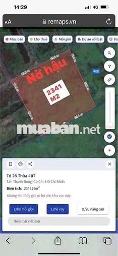 đất 47x50m đường Tân thạnh Đông