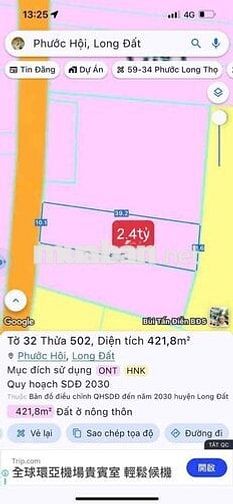 ĐẤT ĐẸP XÃ PHƯỚC HẢI - TP HCM - NỞ HẬU SIÊU ĐẸP NHANH TAY Ạ
