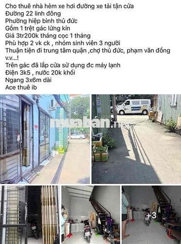 Cho thuê Nhà Nguyên Căn Mặt Tiền KD  ngay Trung Tâm Linh Đông Cách Phạ