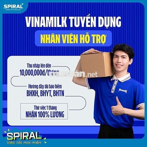 BMT-VINAMILK TUYỂN NHÂN VIÊN HỖ TRỢ CH