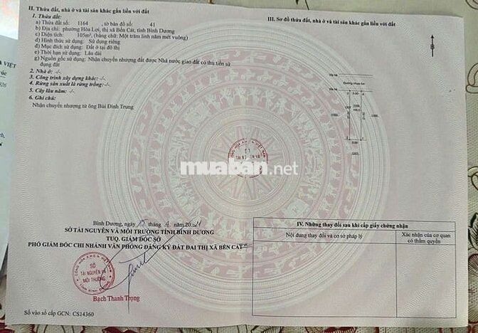 Chính chủ gửi bán lô đất gần trường QT Miền Đông, gần Tp Mới