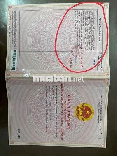 BÁN LÔ ĐẤT GẦN TRỤC ĐƯỜNG XUYÊN TÂM