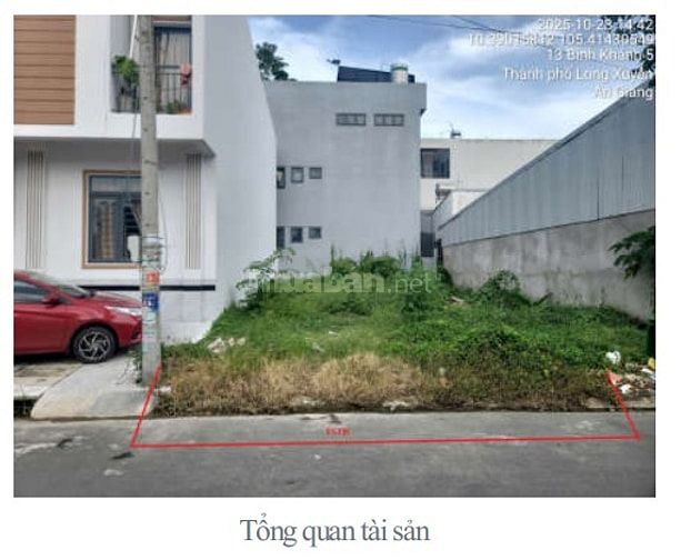 Bán 97,5m2 đất ODT tại P. Bình Khánh, Long Xuyên, An Giang