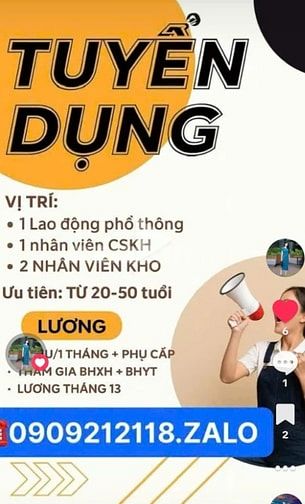 Tuyển Lễ Tân, hành chánh, nhân sự