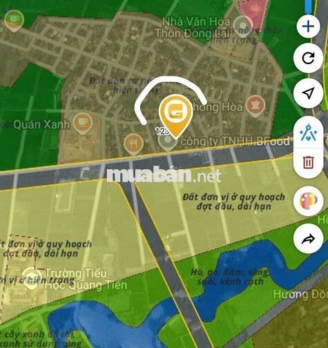 Hơn 3.9tỷ 120m full thổ cư mặt tiền rất rộng 8m Đất Đông Lai gần KCN