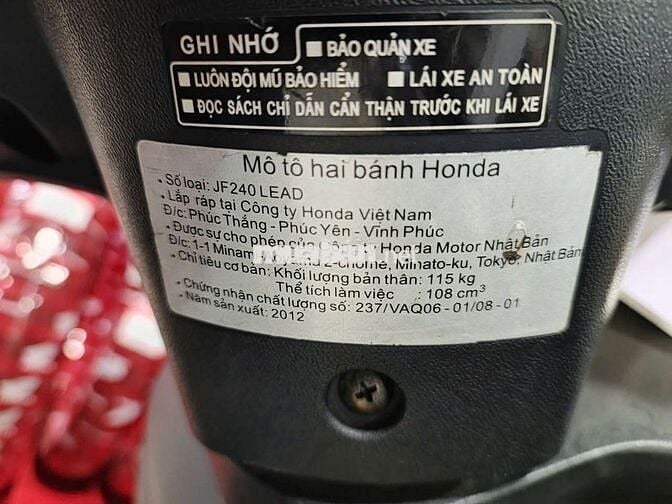 Honda Lead 2012 Trắng