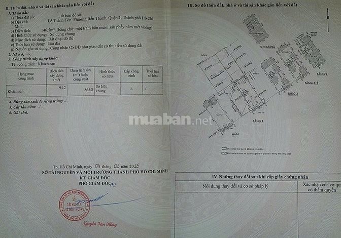 Bán khách sạn 3 sao mt Lê Thánh Tôn, 146.5m2,  hâm + 9 tầng, 48p 