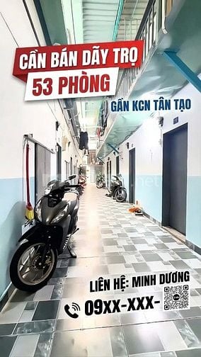 Cần bán 2 dãy trọ 113 phòng gần KCN Tân Tạo