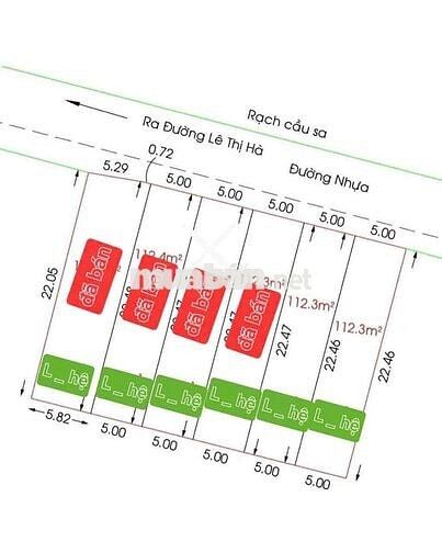 Bán 2 Lô Đất Mt Đg Tô Ký 12, Sát Bên Trường Tô Ký. Dt 5x23m, Shr.