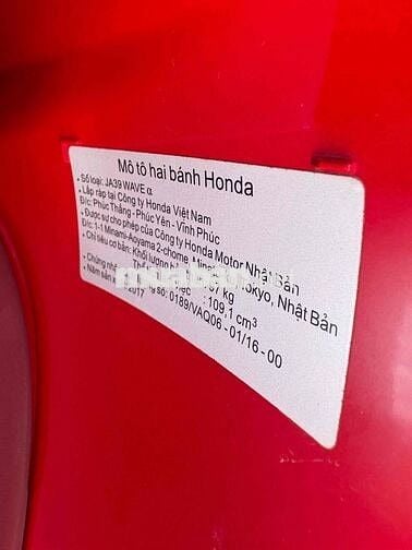 Honda Wave Alpha 2017 Đỏ
