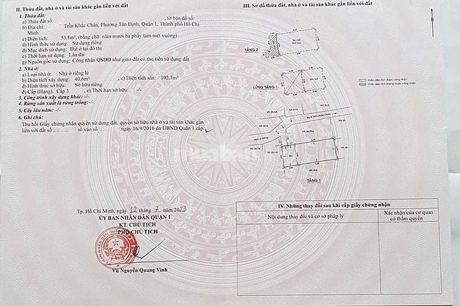 Bán đất mặt tiền Trần Khắc Chân, Q1, 520m² nở hậu đẹp, Giá 270 tỷ