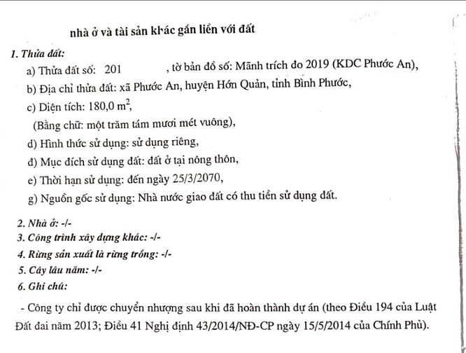 BÁN ĐẤU GIÁ TS VIB L4_XÃ PHƯỚC AN, HỚN QUẢN, BÌNH PHƯỚC