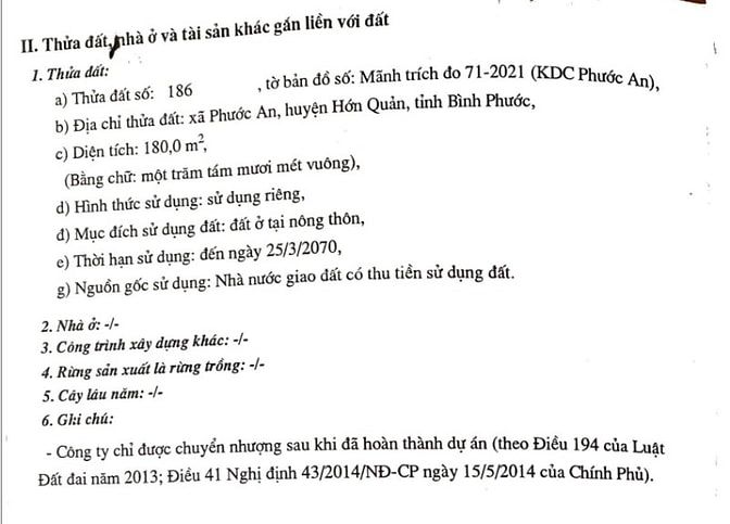 BÁN ĐẤU GIÁ TS VIB L4_XÃ PHƯỚC AN, HỚN QUẢN, BÌNH PHƯỚC