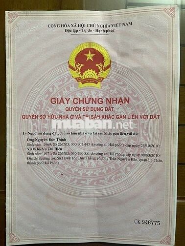 bán nhà, 3.65 tỷ, 38m² tôn đức thắng, an biên, hải phòng