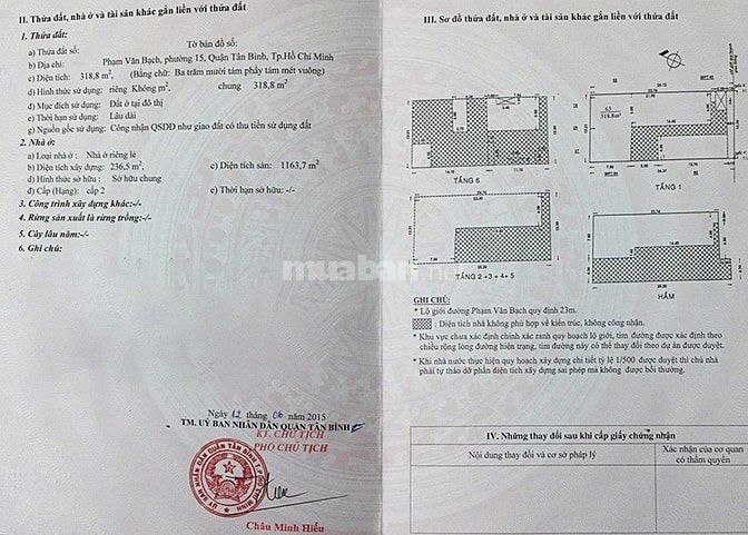 Bán tòa nhà văn phòng Tân Bình, DT sàn 1977m², 1 hầm + 6 tầng, 150 tỷ