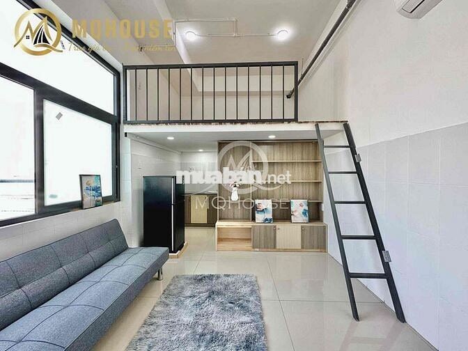 Căn hộ duplex full nội thất, gác cao 1m8, ở được 3-4 bạn📍UEH, VHU, HBU